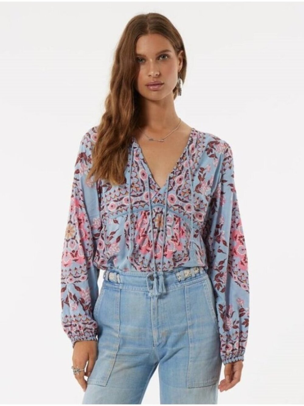 Spell Pandora Aquamarine Blouse XS